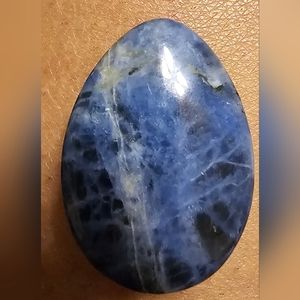 1"/ 25mm Sodalite Stone Teardrop Plugs - Sold as a Pair